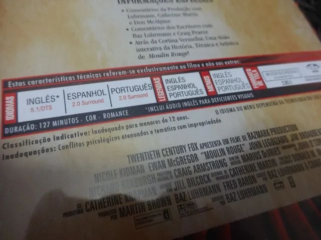 Dvd Moulin Rouge - Excelente Estado! - Foto 2