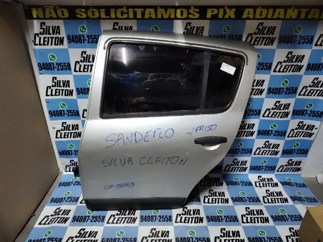 porta traseira esquerda sandero 2008 ate 2014 completa acessorios brinde