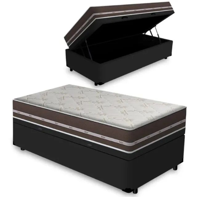 quarto cama bau solteiro base +colchao  - Foto 3
