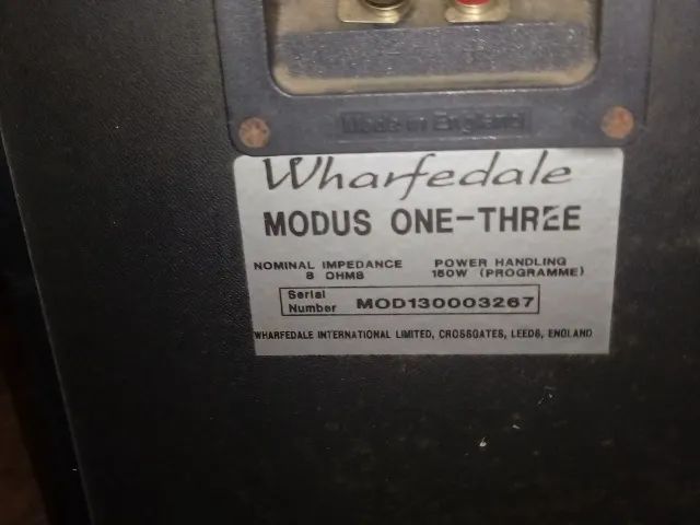 Par de  Caixas de som wharfedale modus one-three  8 ohms 180w (raridade) - Foto 6