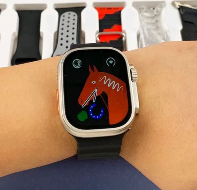 Relógio smartwatch com 7 pulseiras e Case - Foto 5