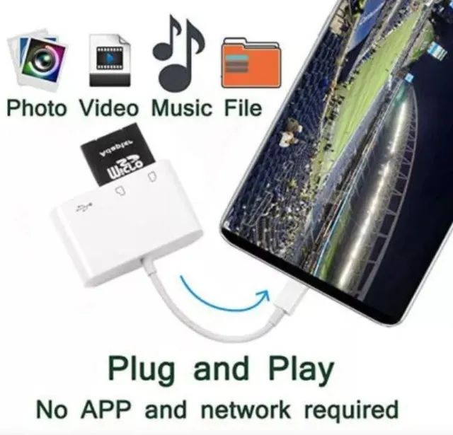 Leitor De Cartão De Memória E Pendrive Para Celular Tipo C  Arduino Automação COD-CP771  - Foto 5