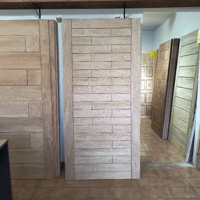 Porta Tijolinho 1,00 x 2,10 m de Madeira Maciça de Cedro - Foto 5