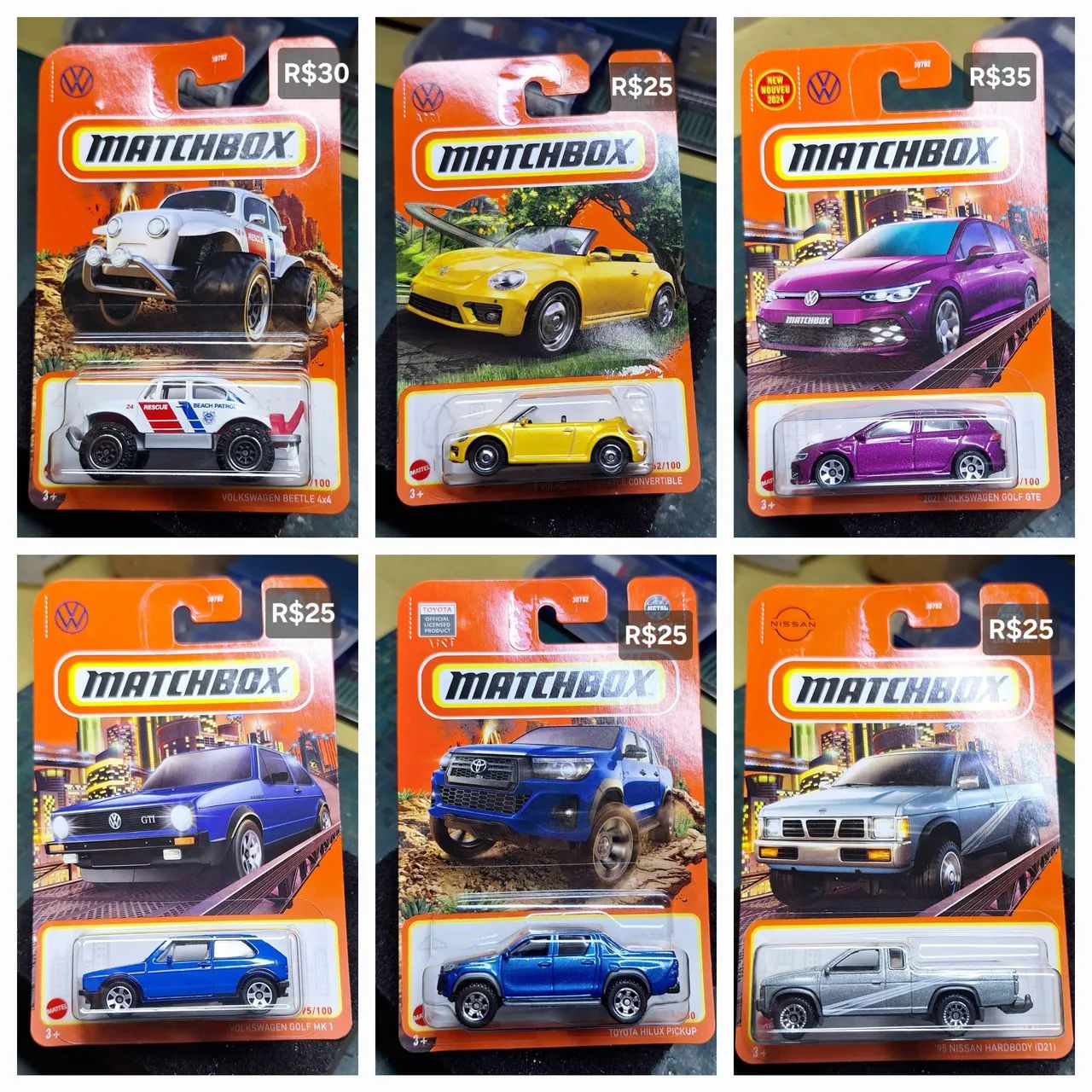 Carrinhos Matchbox e Hotwheels 