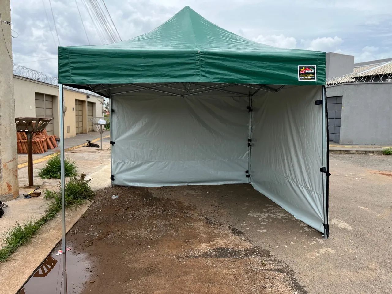 Tenda 3x3 com 2 laterais no PVC SÓ 1270,00