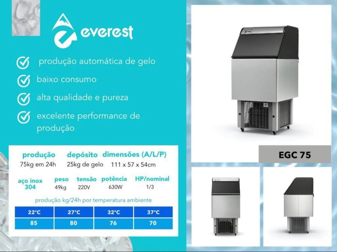 Máquina de Gelo em Cubo Everest - Foto 2