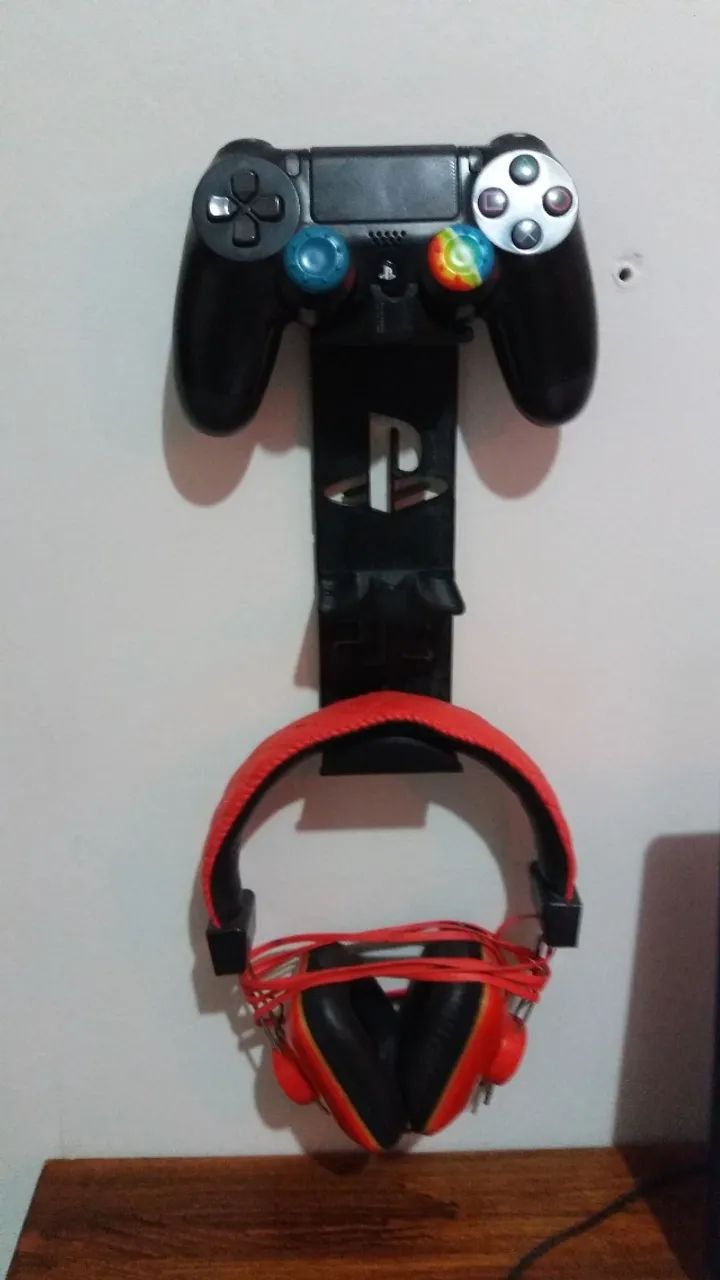 Suporte De Parede Para 2 Controles E 1 Headset De Xbox Ps3 Ps4 - Foto 3