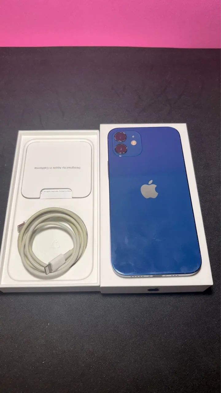 iPhone 12 Azul 64GB | Parcelamento S/ Juros (78% Bateria