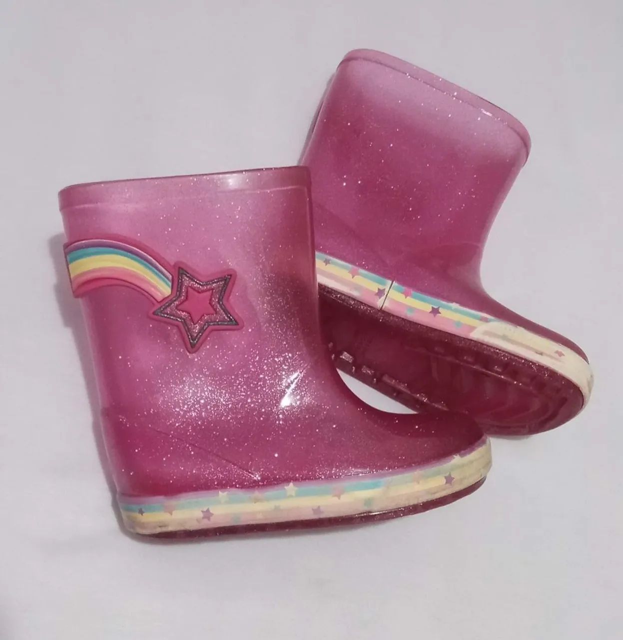 Botas de Chuva Rosa com Glitter 23/24 - Foto 4