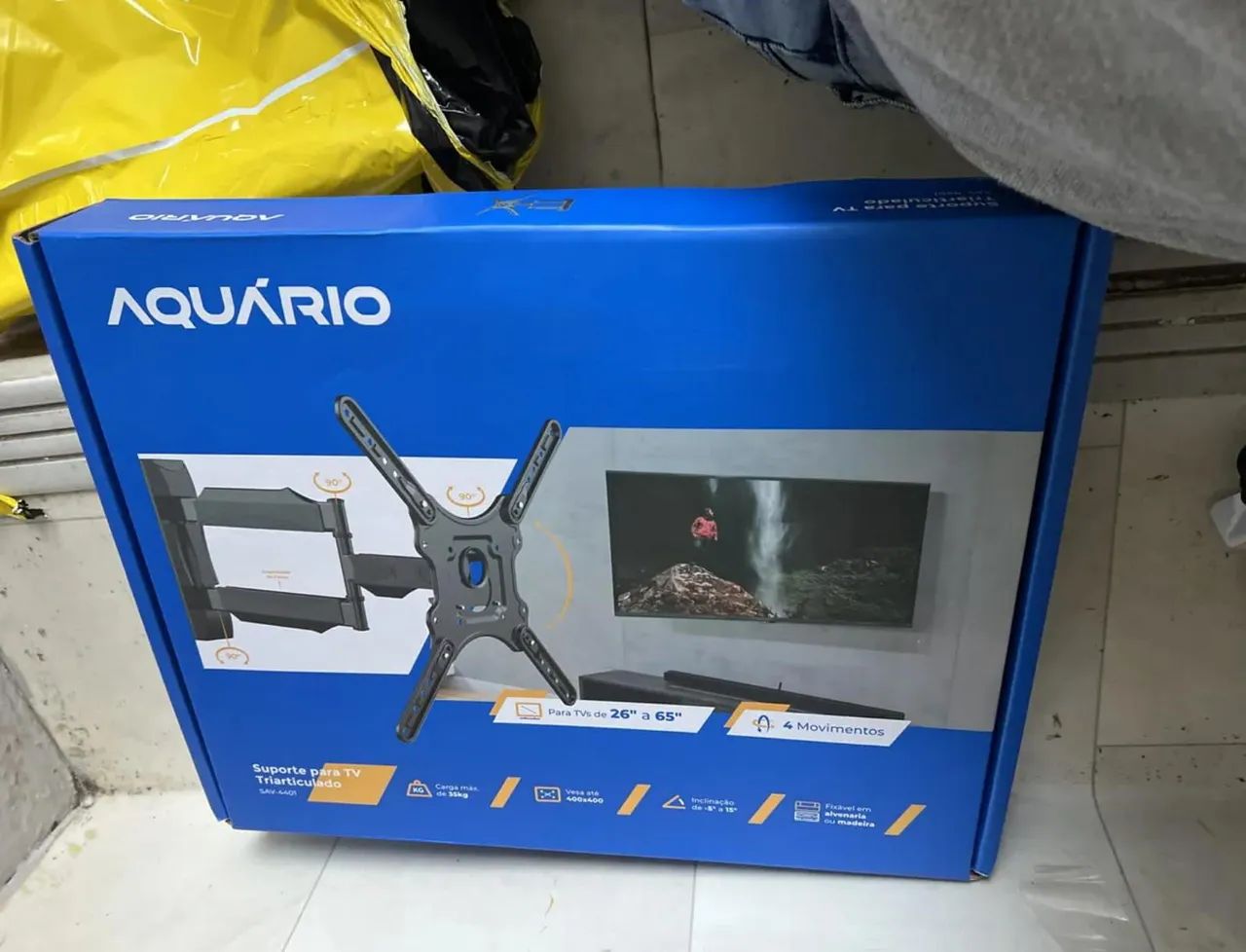 Suporte para Tv Articulado Aquário até 65 Polegadas 