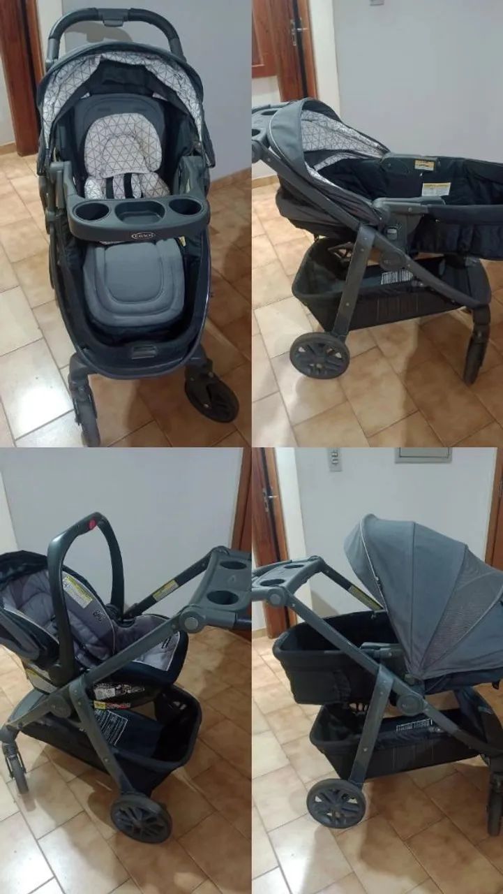 Carrinho de Bebê 4 em 1 Moisés, mini berço  - Foto 6