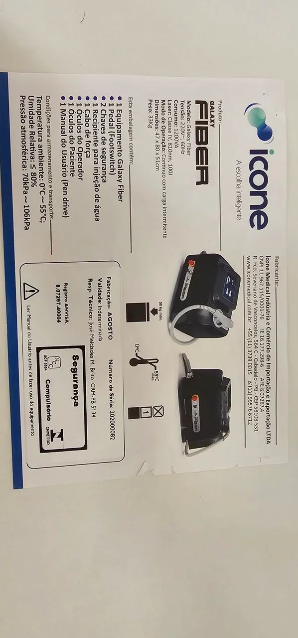 Aparelho Depilação a Laser Icone Fiber Galaxy - Foto 3