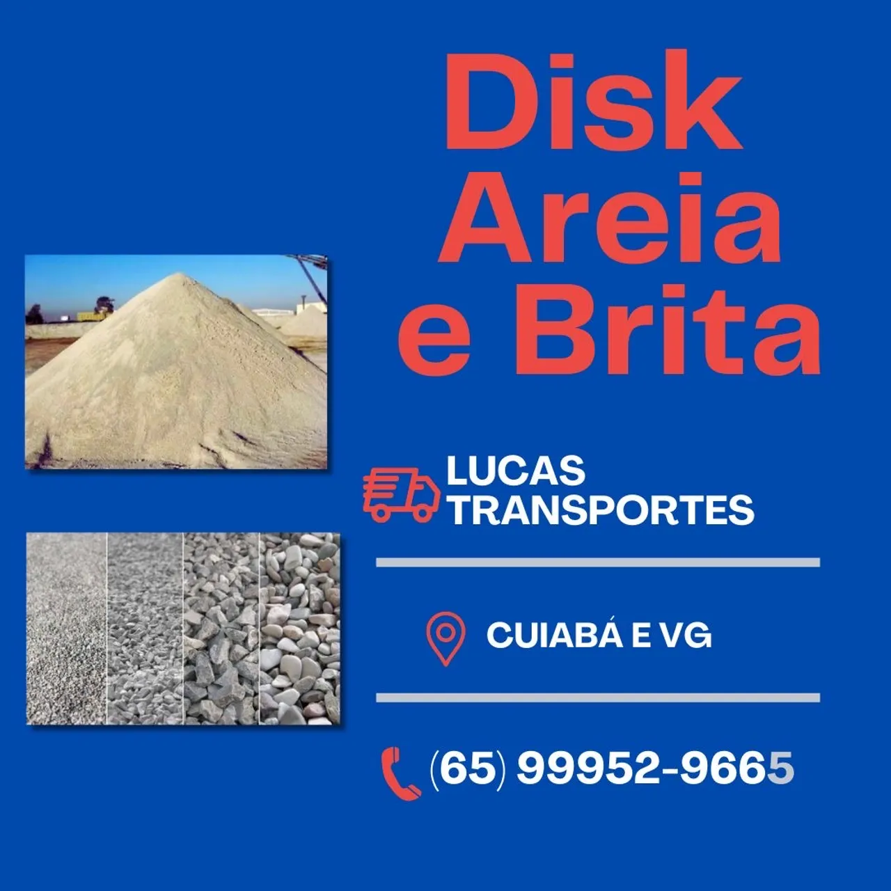 Areia e Pedras em Cuiabá e região, MT