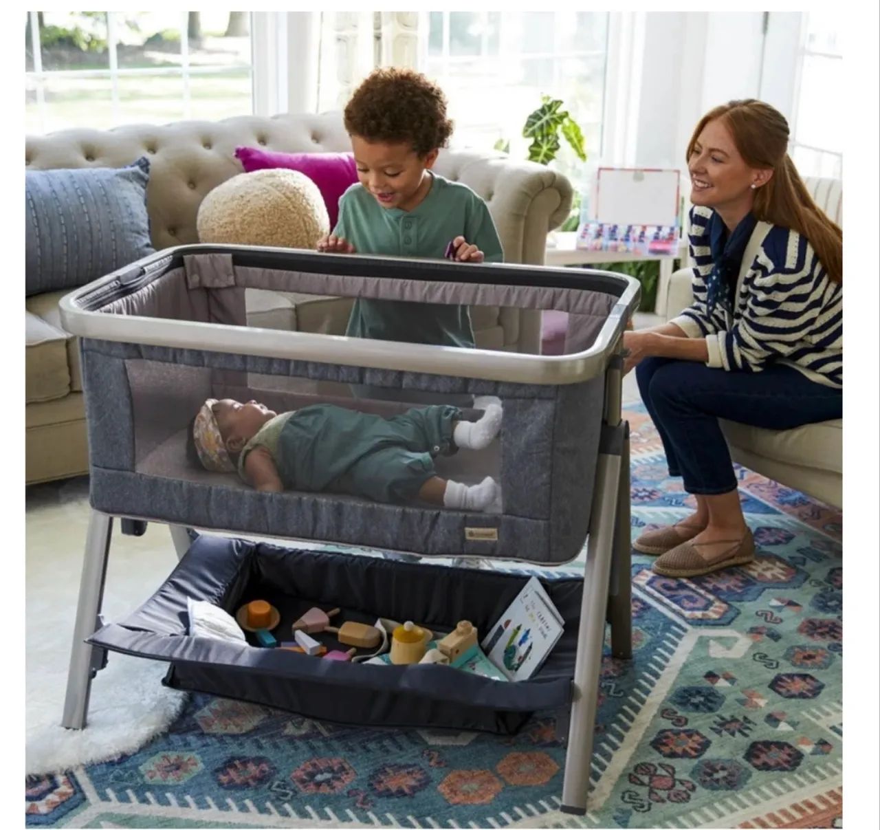 Berço Portátil Importado - Monbebe Adjustable Bassinet 