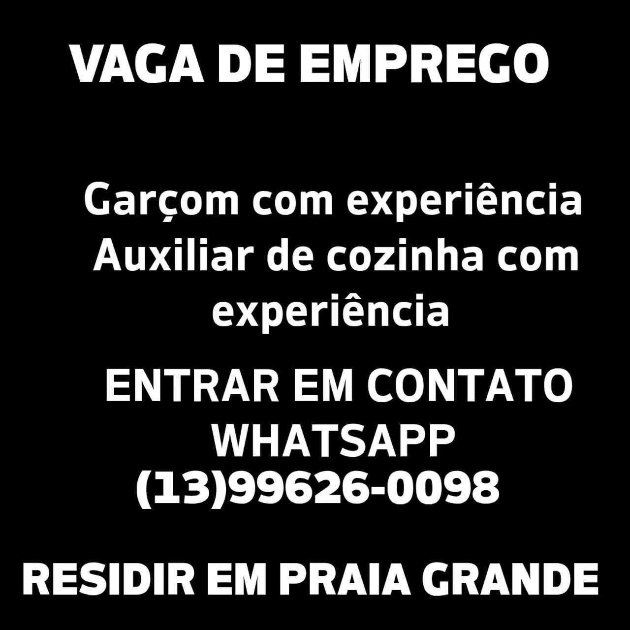 Vagas de emprego - Praia Grande, São Paulo