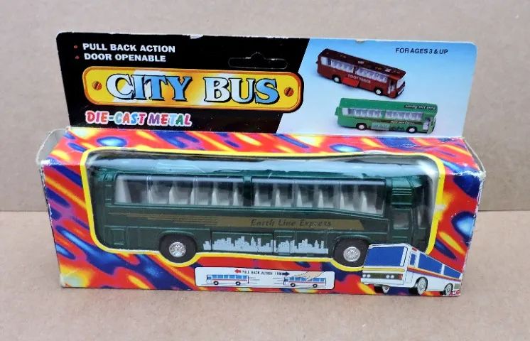 Miniatura De Ônibus Earth Line Express Verde C/ar - Foto 3
