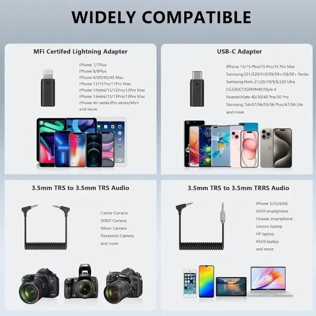 Microfone sem fio Saramonic Blink500b2+ para iPhone Android - Foto 4