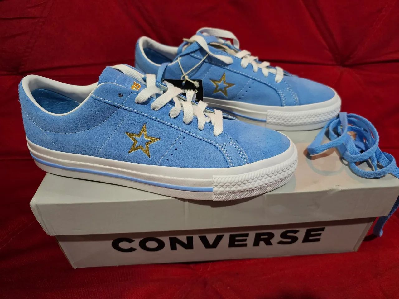 CONVERSE ONE STAR PRO "LIGHT BLUE GOLD" - Foto 5