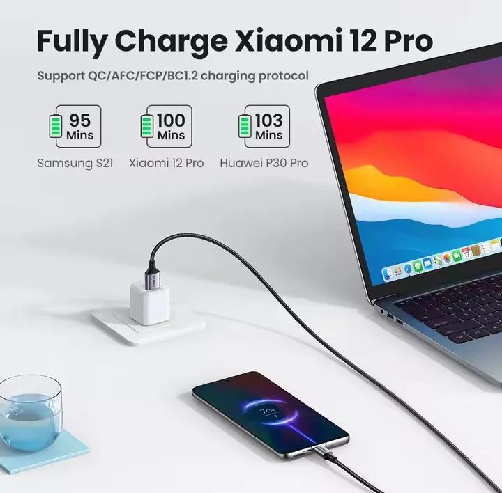 Cabo USB Ugreen Tipo A para C carga rápida 1M - Foto 3