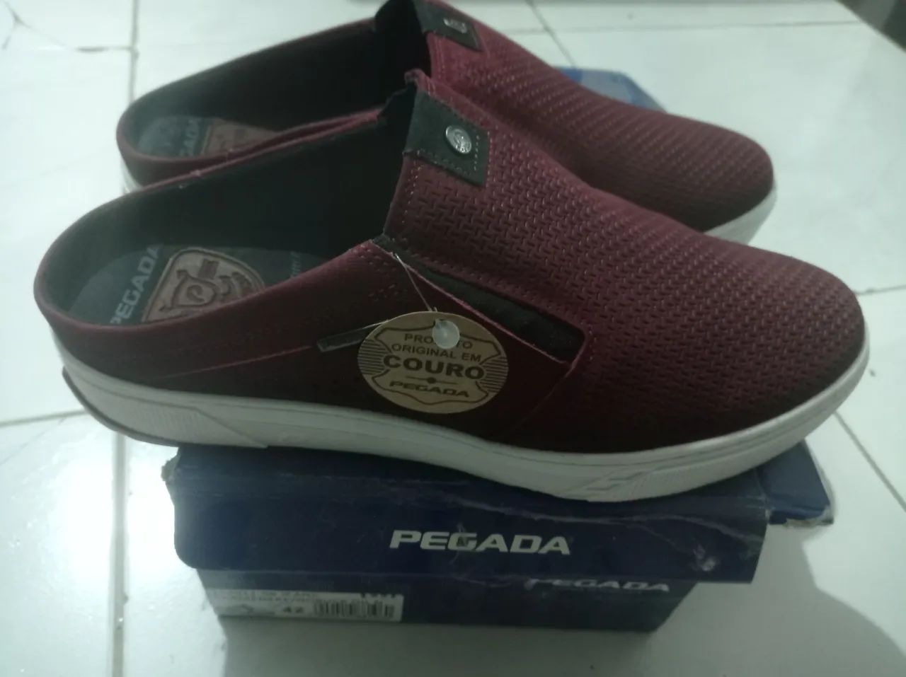 Sapatênis/chinelo Pegada Couro
