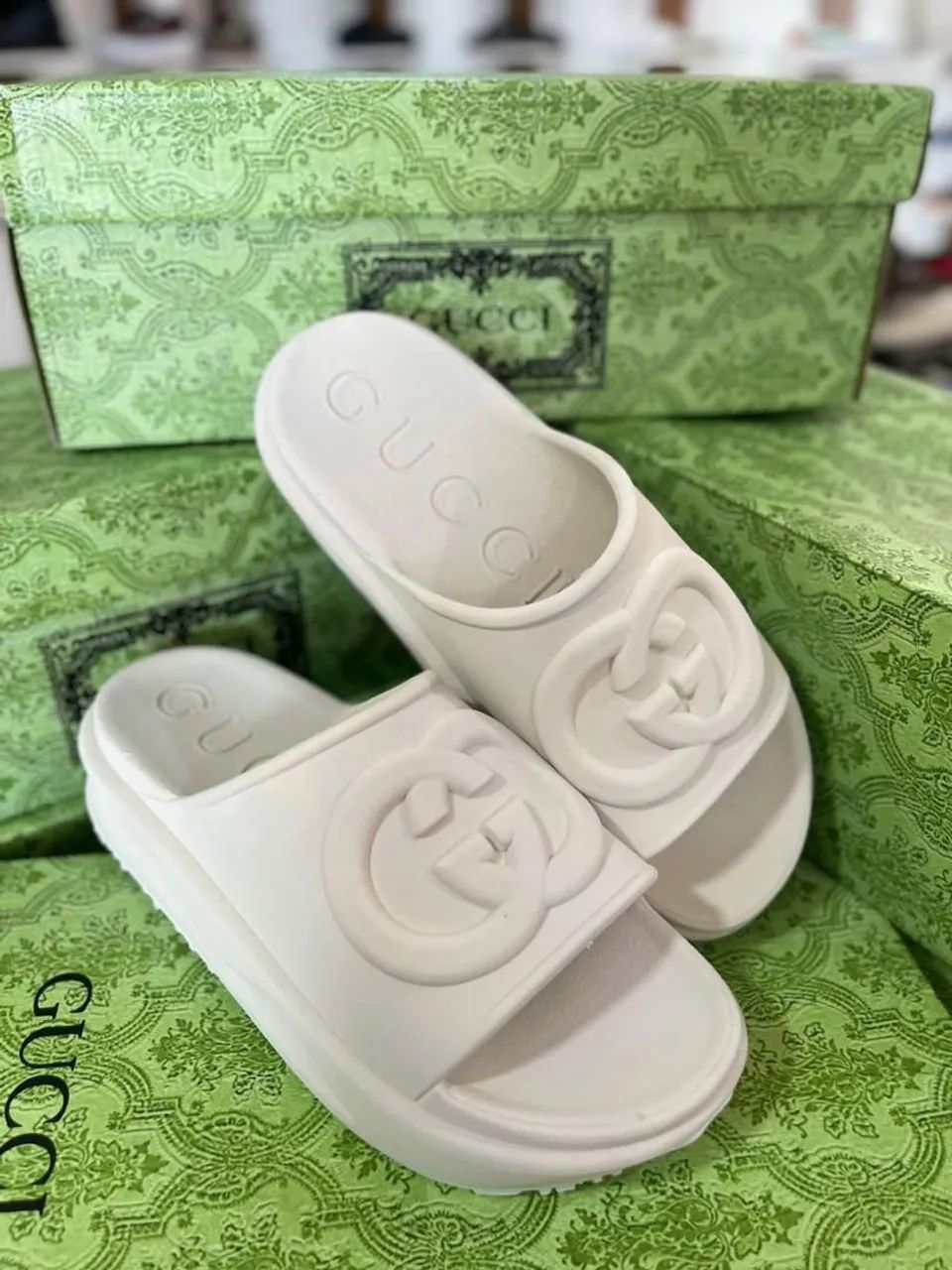 Chinelo Gucci Rosa - Foto 3