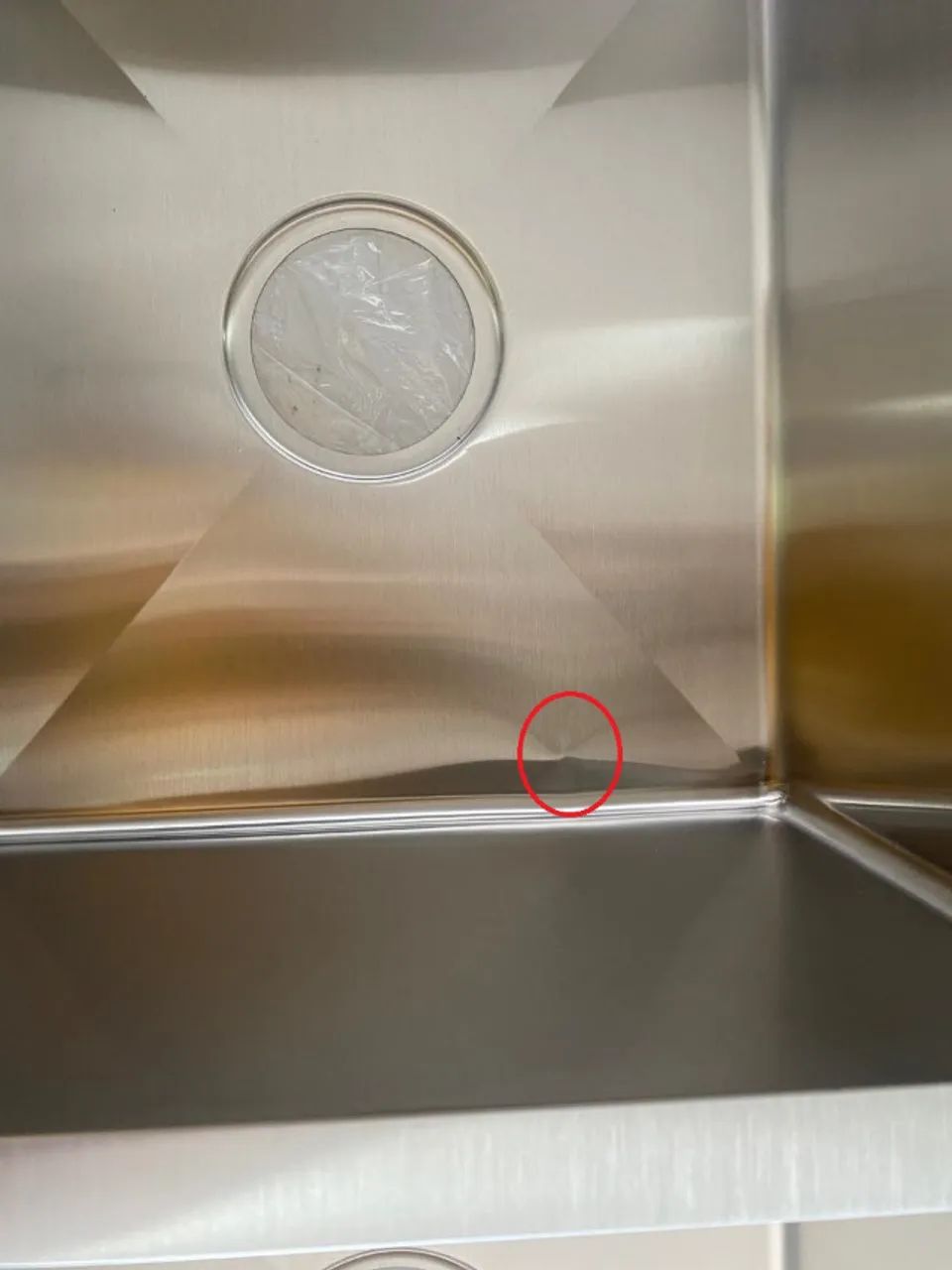Cuba Dupla Quadrada Pia Cozinha Inox 304 Gourmet 88x40 (com pequenas falhas