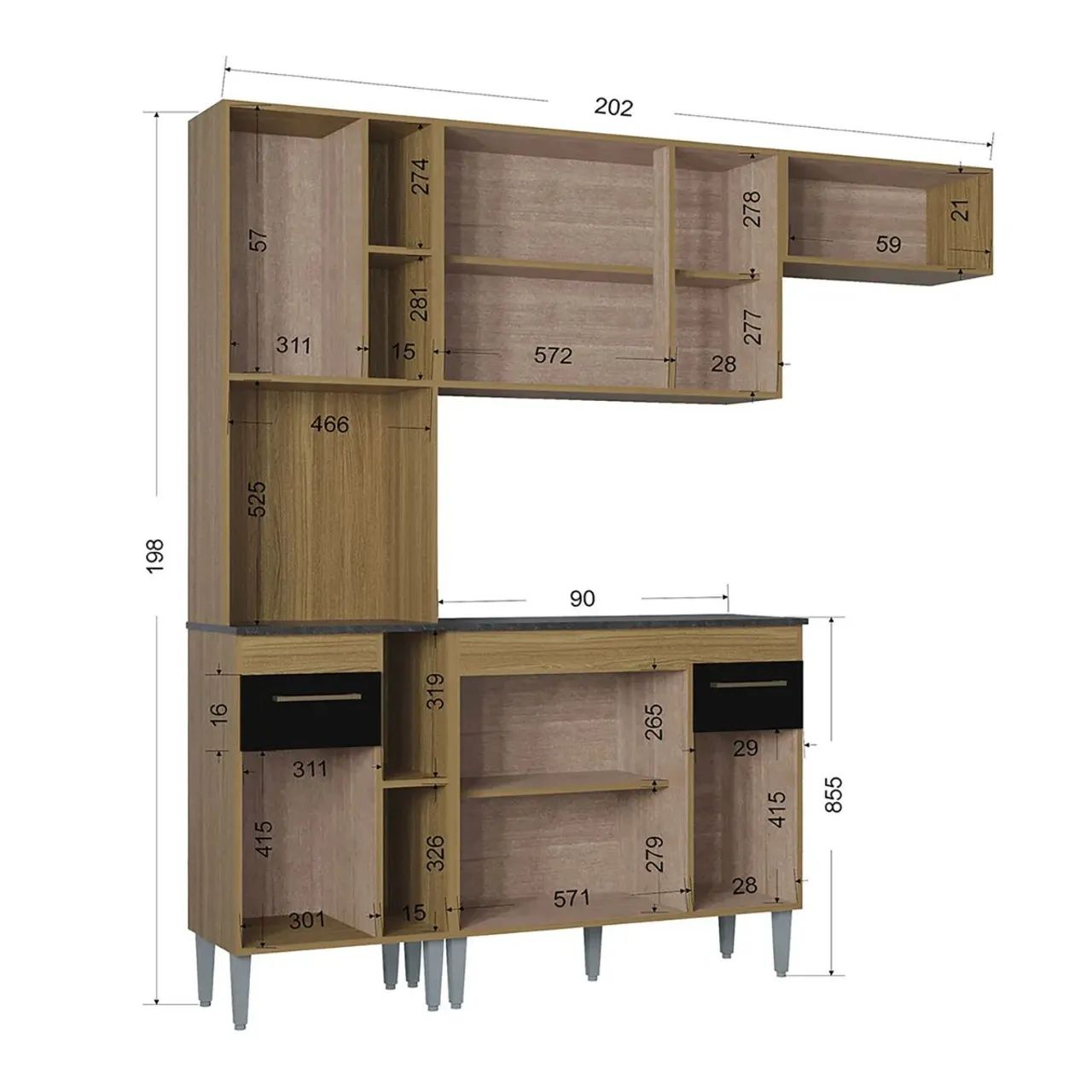 Armário de cozinha completo!64596145092099121