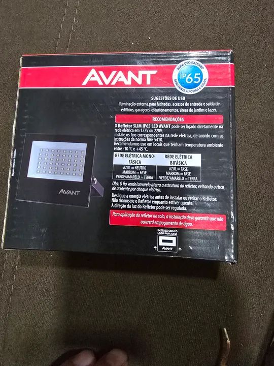 Refletor LED Slim 50W Avant 6500K Branco - Foto 2