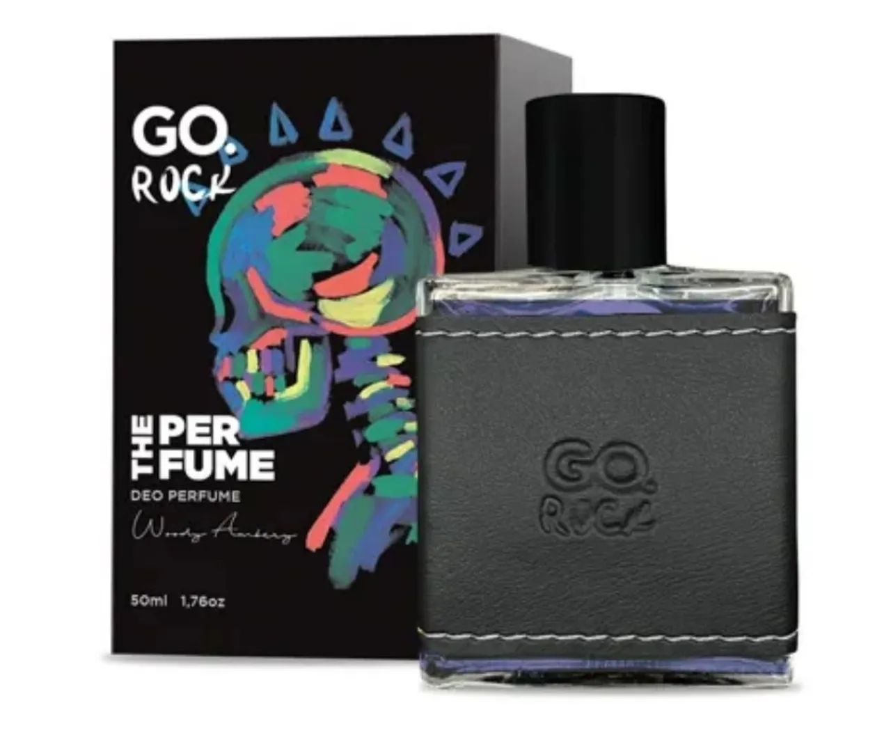 Perfume GO Rock, EDP, amadeirado ambarado, 50ml