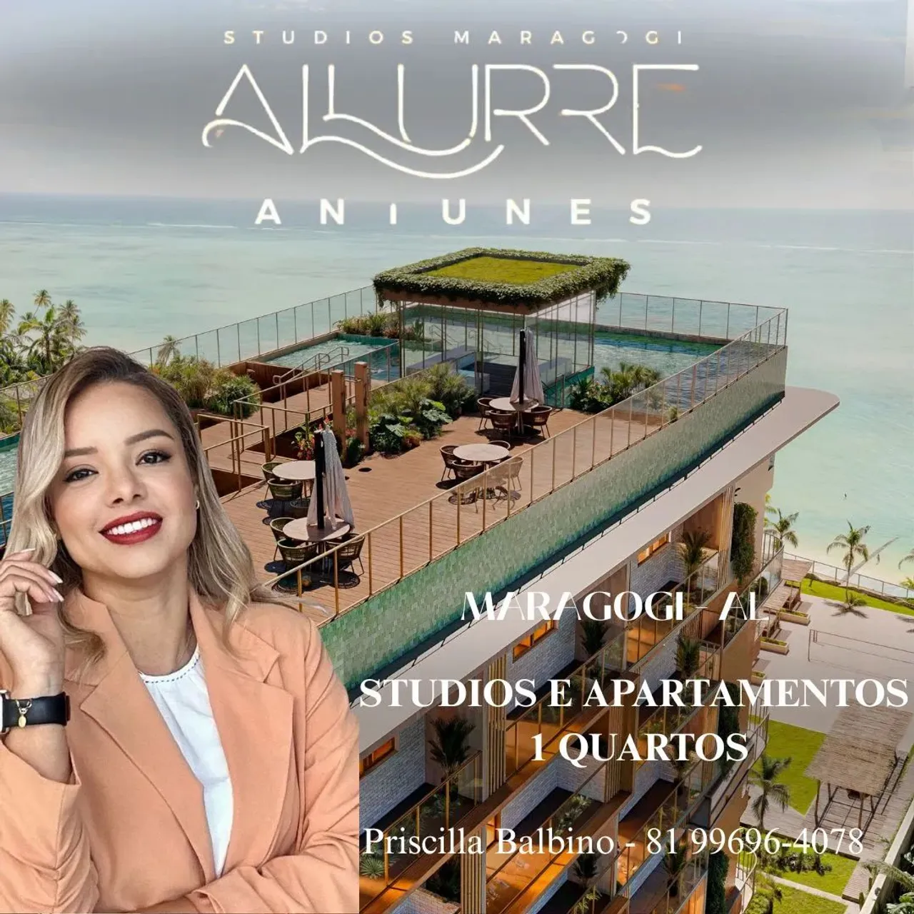 FLATS À BEIRA-MAR DE MARAGOGI |STUDIOS 29M² PRAIA DE ANTUNES | PAGAMENTO FLEXIVEL