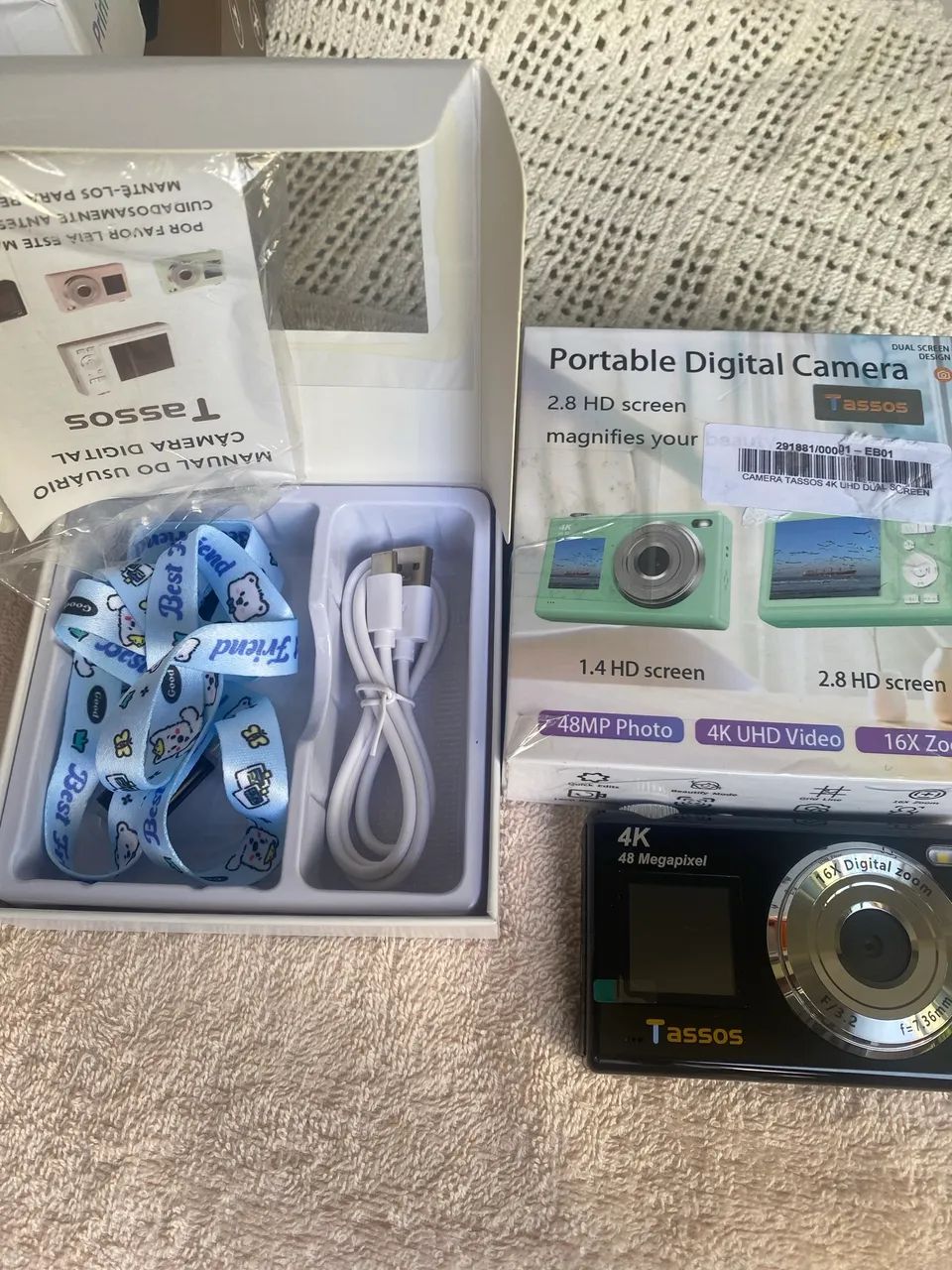 Câmera Digital 4k 48mp Hd, Tela Dupla, Zoom 16x, Foco Automá - Foto 3