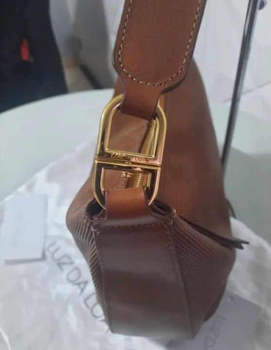 Bolsa de ombro Luz da Lua marrom - Foto 5