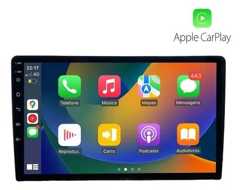 Central Multimídia dvd 10 polegadas Android CarPlay  sem fio - Mp5 tela pra carro - Foto 3