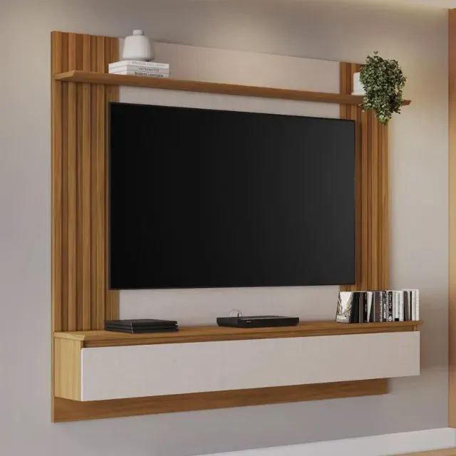 Painel NT 1365 Off/Freijó C/ Detalhe Ripado Notável - Entrega Rápida! 