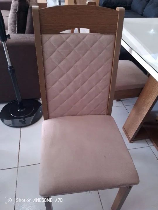 Mesa quadrada com tampo de vidro - ENTREGA E MONTAGEM GRÁTIS  - Foto 3