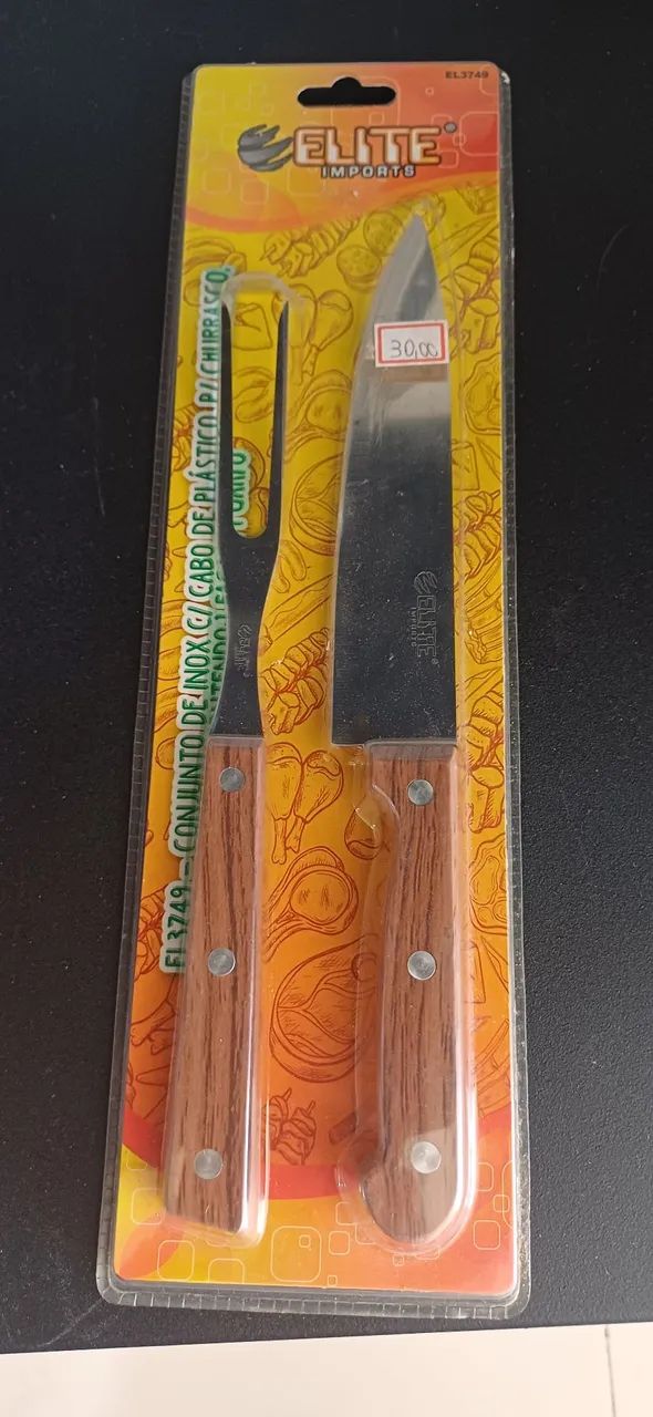 Conjunto de Garfo e Faca Churrasco Elite