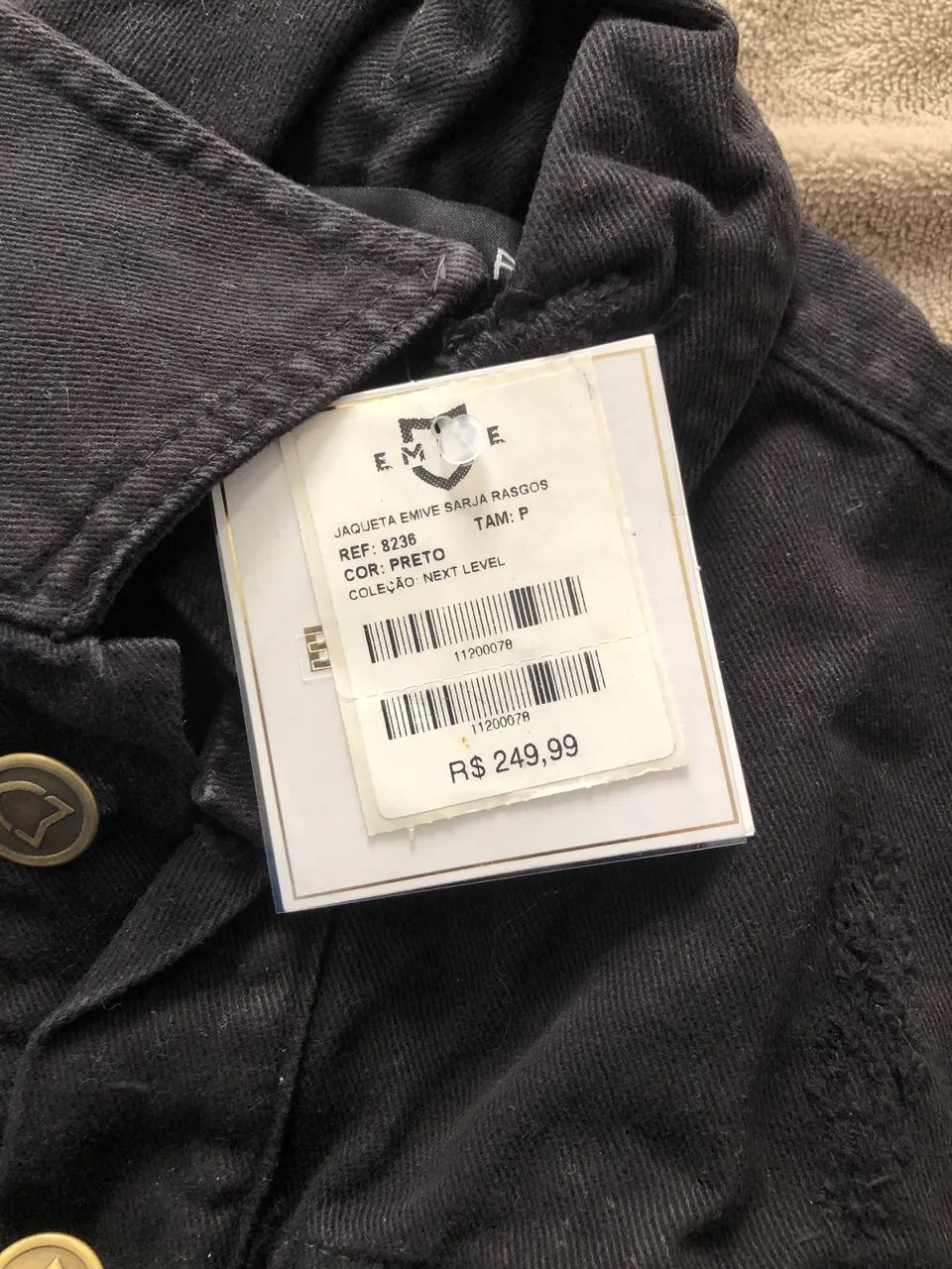 Jaqueta Jeans preta - Foto 3