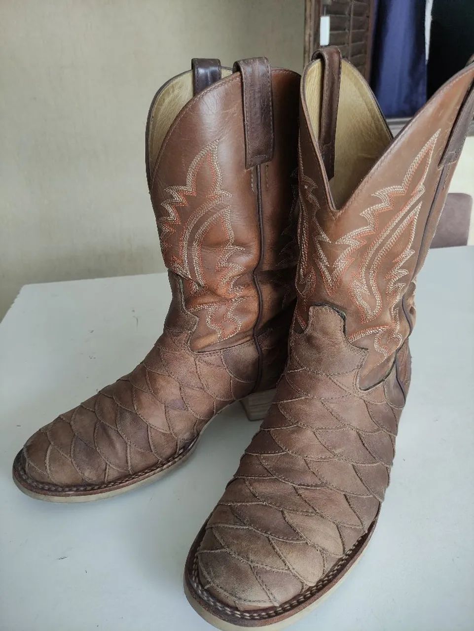 Botas de Couro Rústicas - Estilo Cowboy - Foto 3