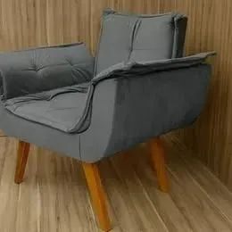 Poltrona Para Sala Cinza Escuro