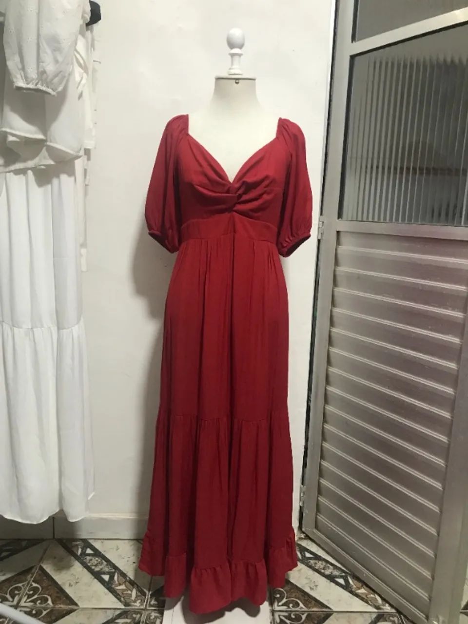 Vestido Longo Vermelho Elegante