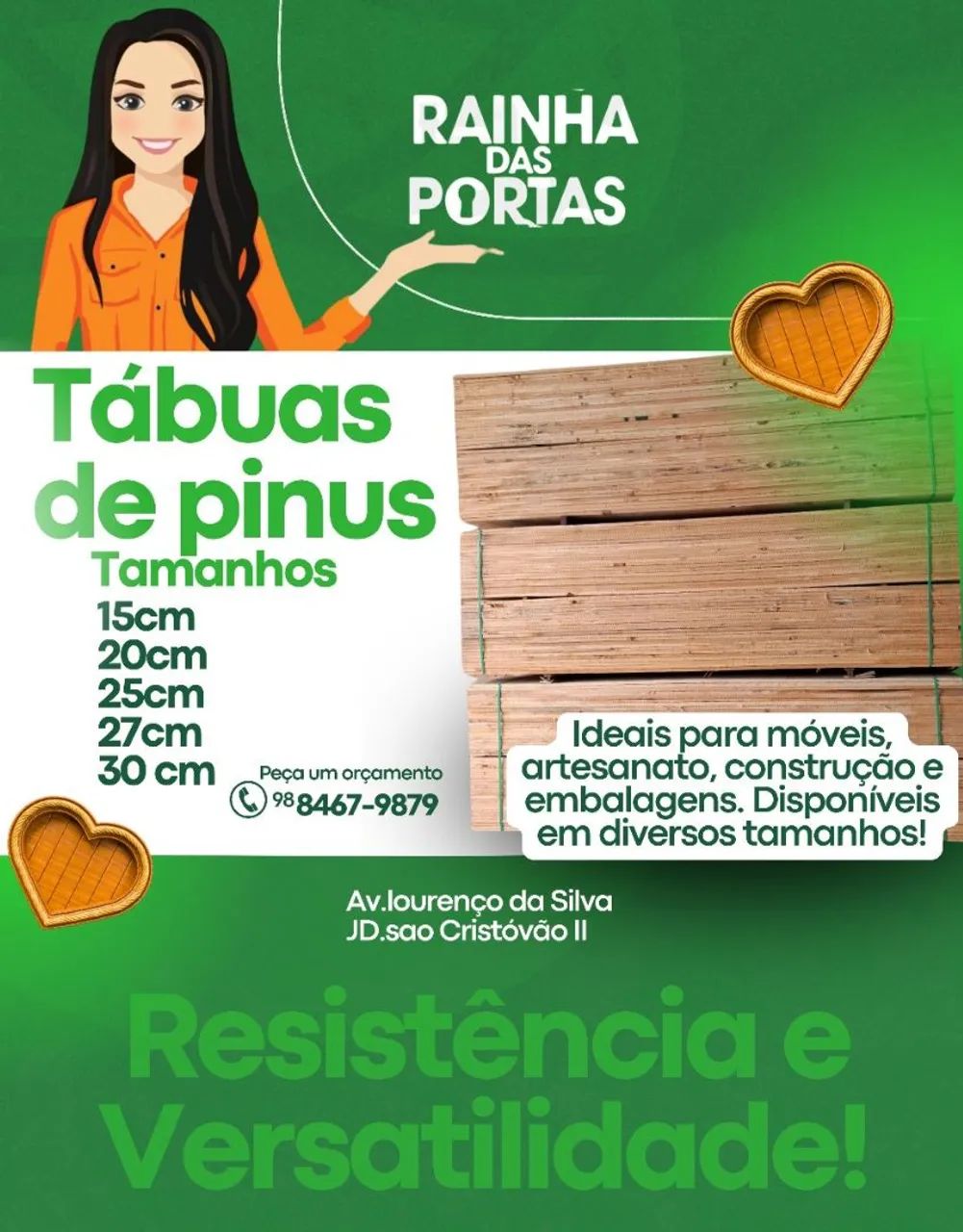 Tábuas de Pinus para diversos fins!