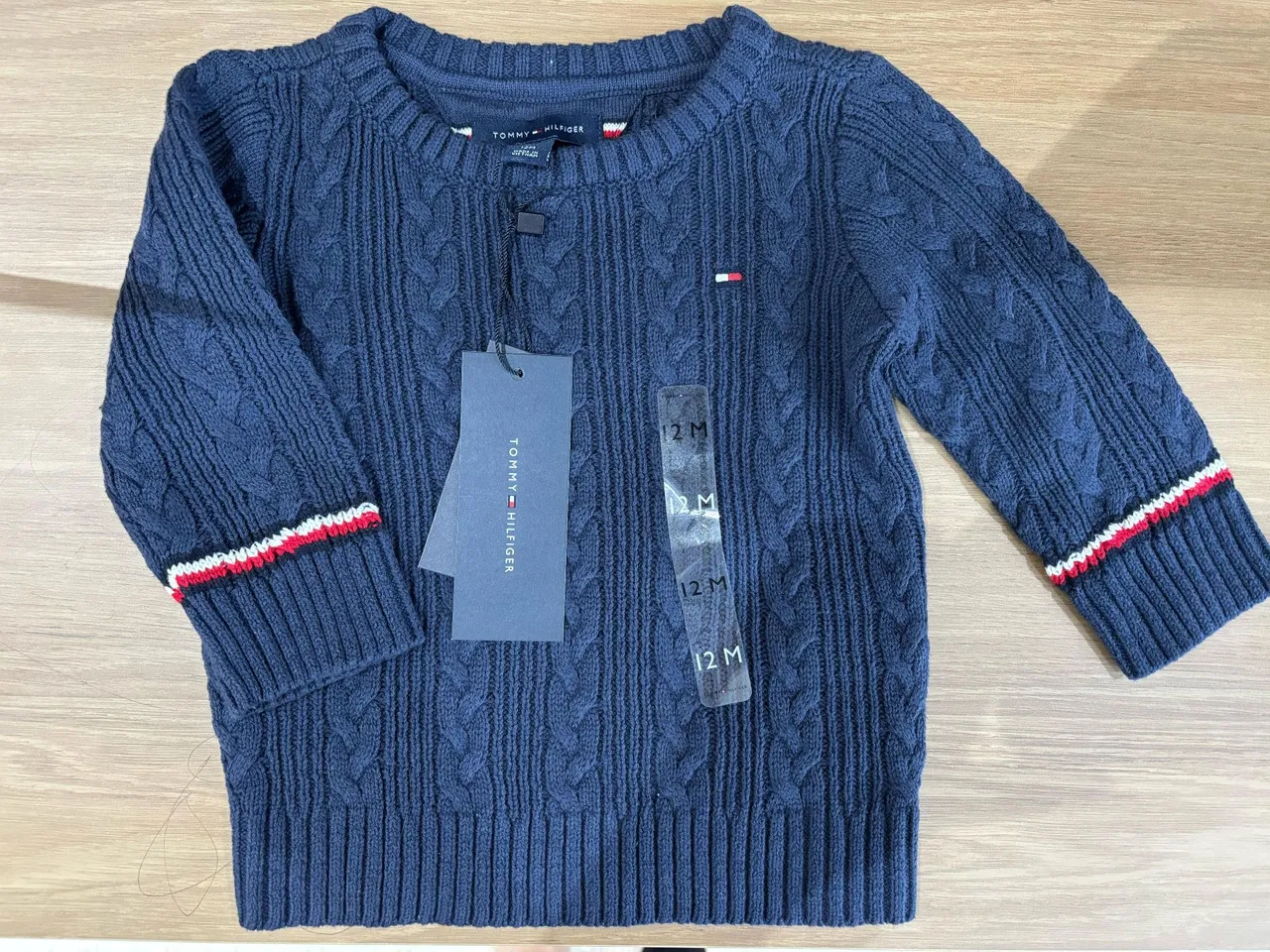 Suéter Tommy Hilfiger Infantil Azul Marinho 12M