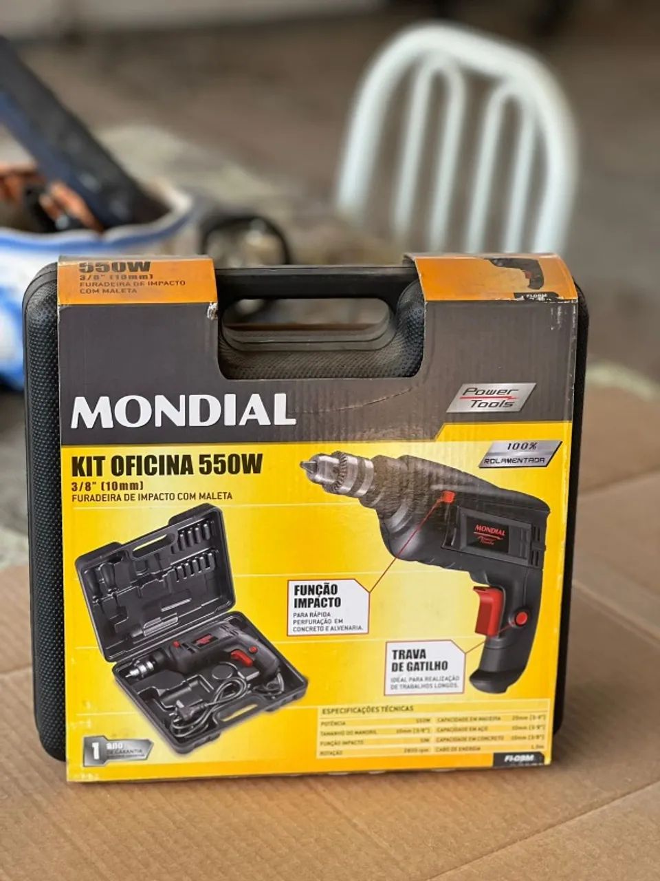 Furadeira De Impacto  Mondial Preto 550w - Foto 2