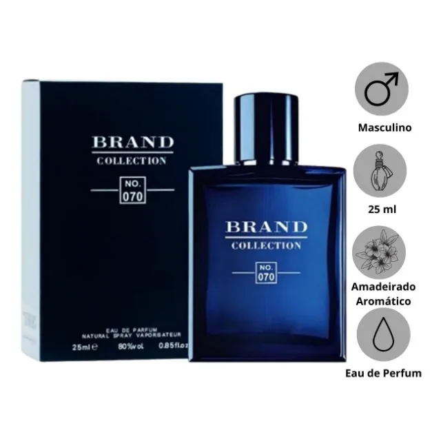 Brand Collection 070- Perfume Masculino Amadeirado Aromático 25ml EDP