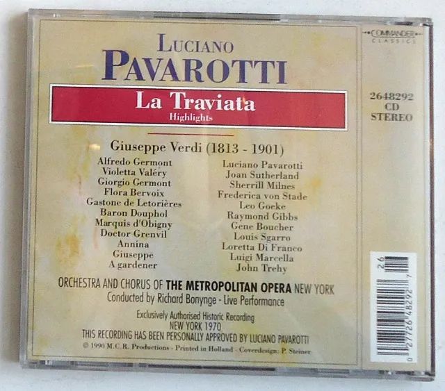 CD Luciano Pavarotti - La Traviatta (Verdi) - Foto 2