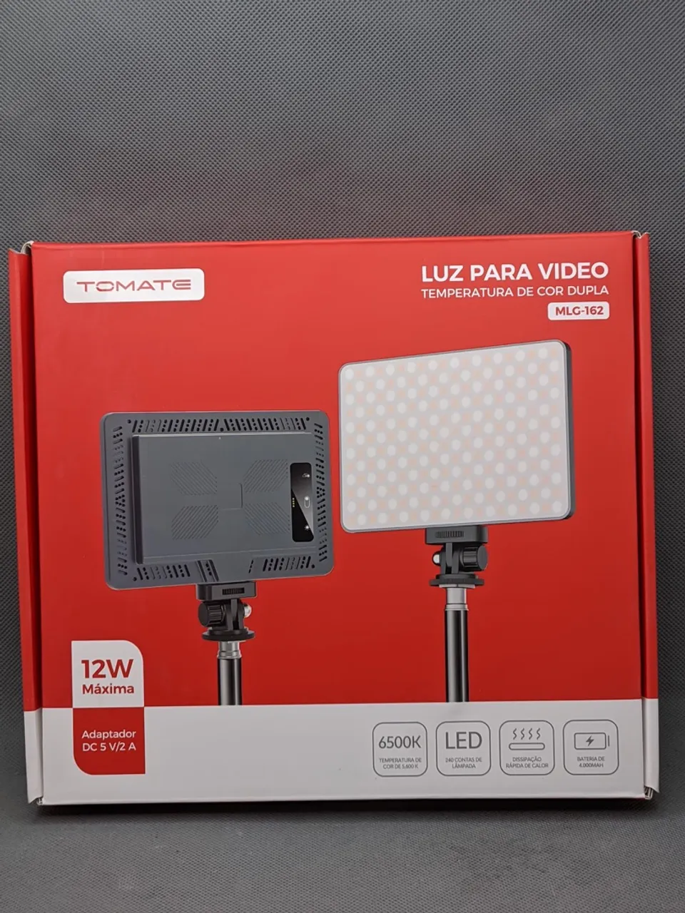 Luz para Vídeo Tomate MLG-162 - Iluminação Profissional