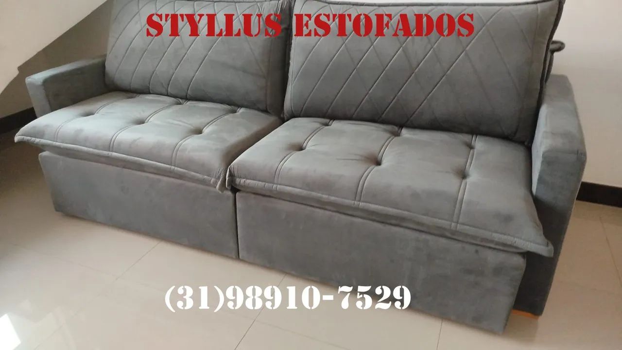 Sofá Cama 3 lugares - Novo