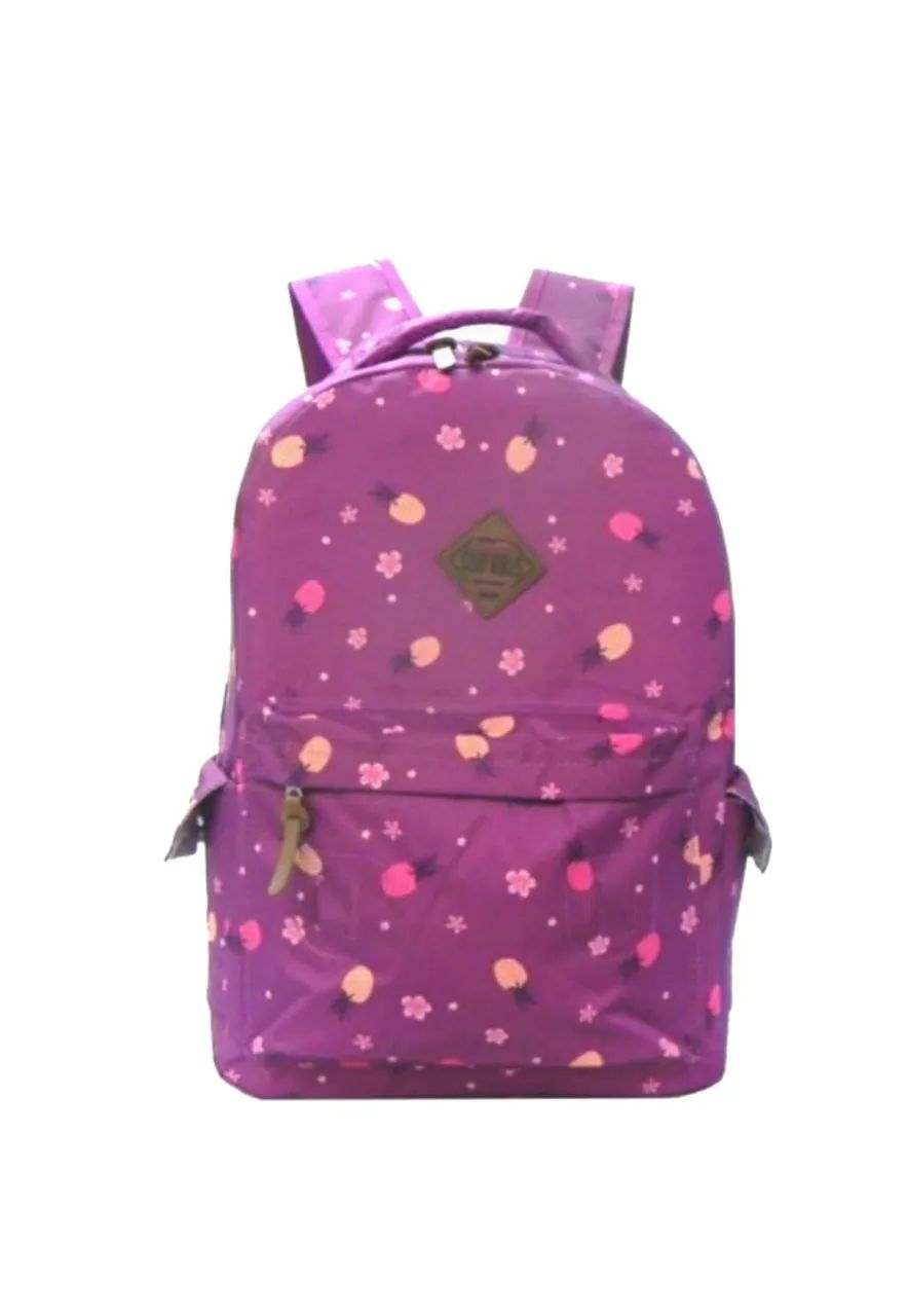 MOCHILA - ESTAMPA ABACAXI ROXO 