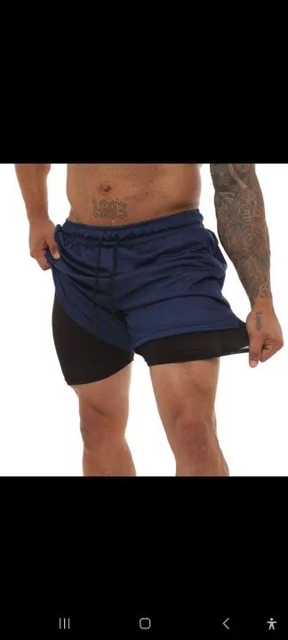Shorts de corrida com bolso para celular - Foto 2