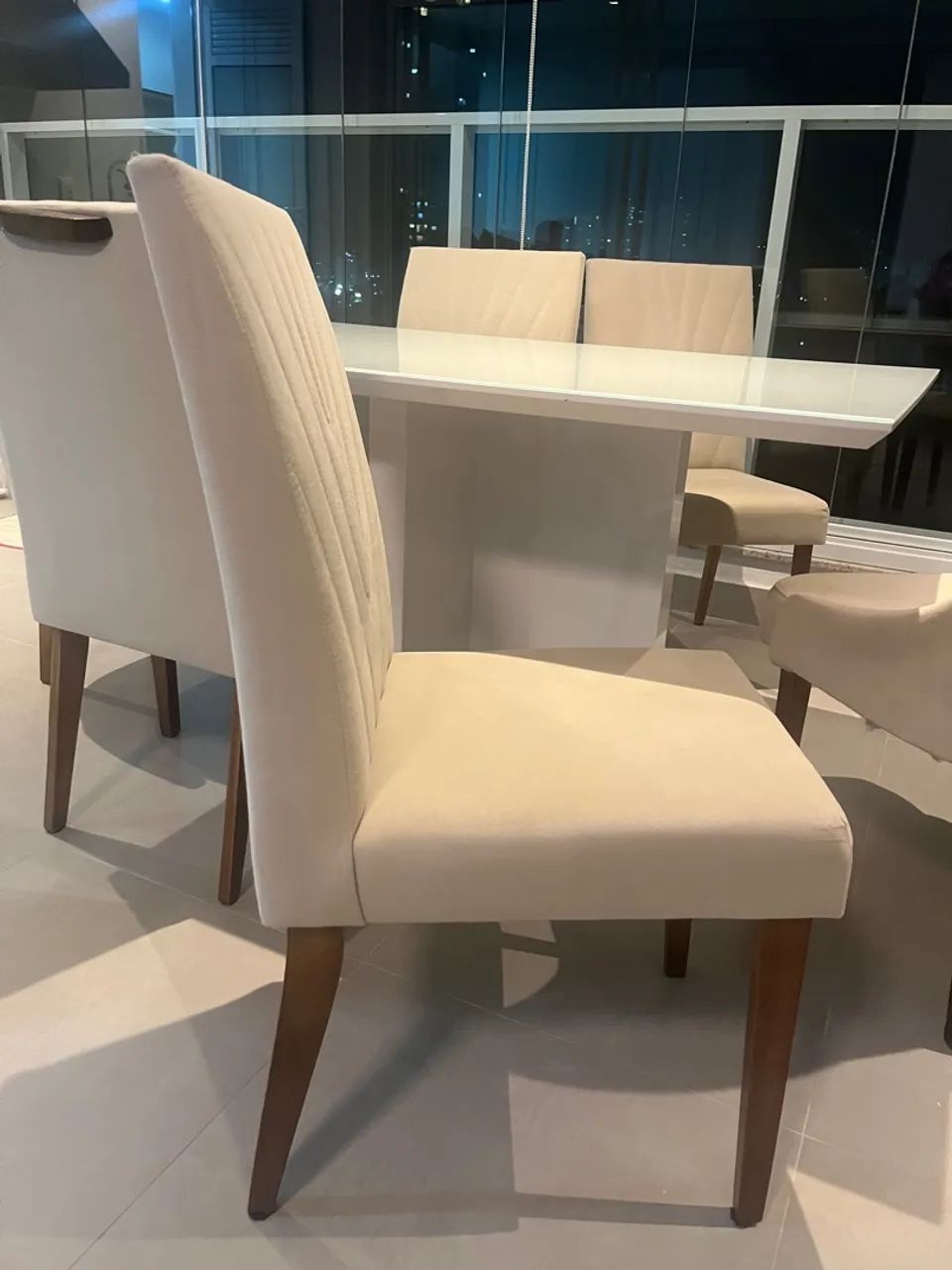 Mesa de Jantar Branca 6 Cadeiras - Foto 4